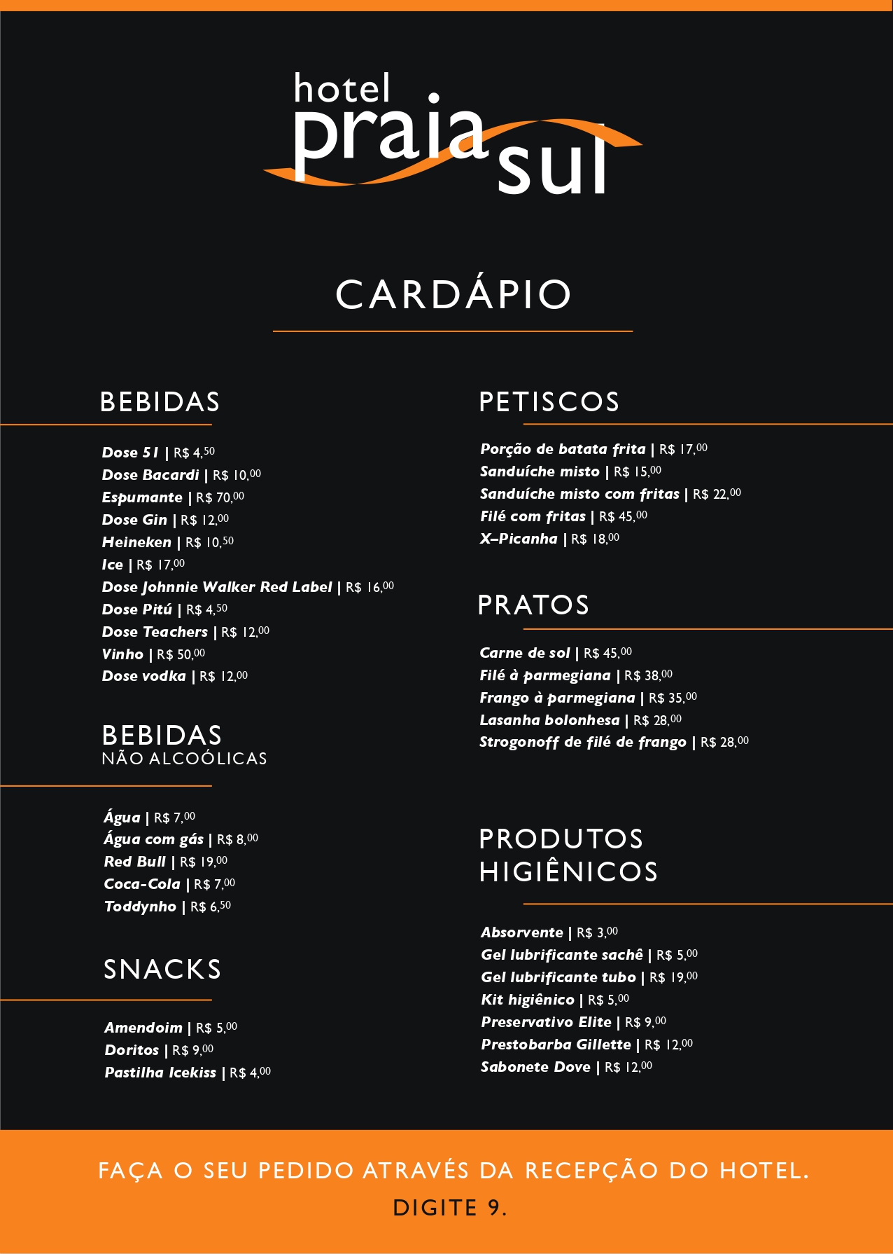 Cardápio